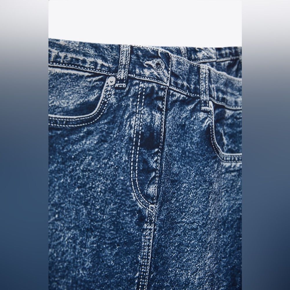 ZARA DENIM-LOOK SKIRT - Picture 3 of 4